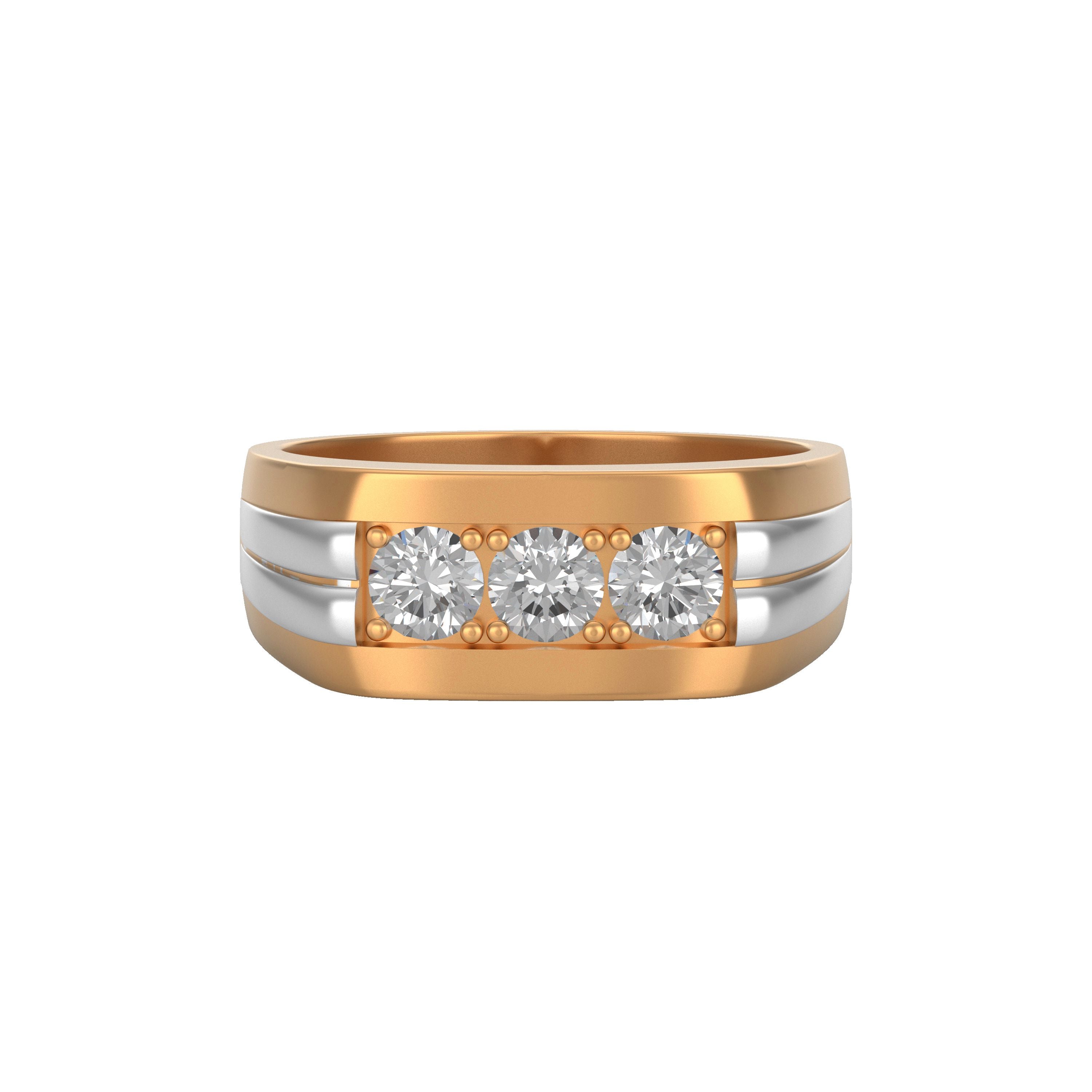 Men's Ring Diamonds 1.00 ct tw 14kt Two Tone Gold