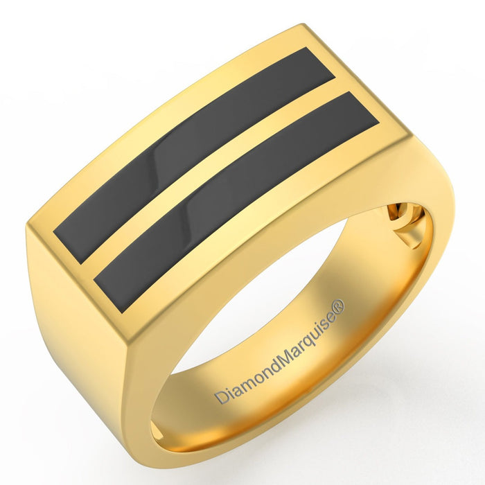 Men's Black Onyx Ring 14kt Gold & Black Onyx