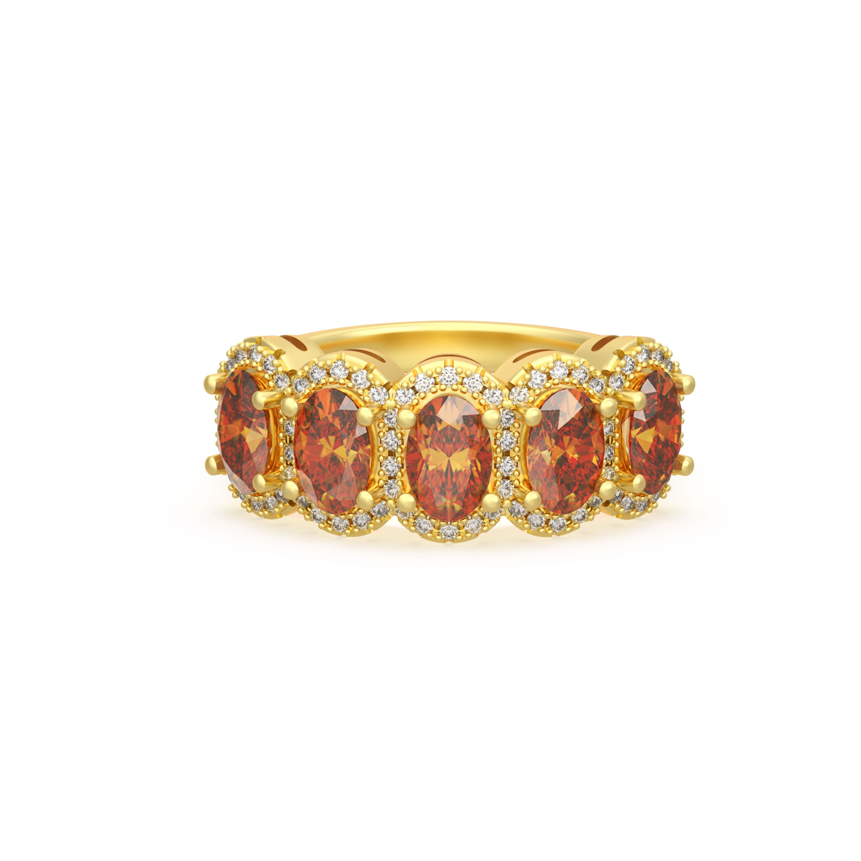 “Ovals R Us” Ring classically done in vibrant Roatanique