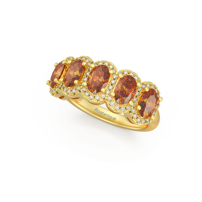 “Ovals R Us” Ring classically done in vibrant Roatanique