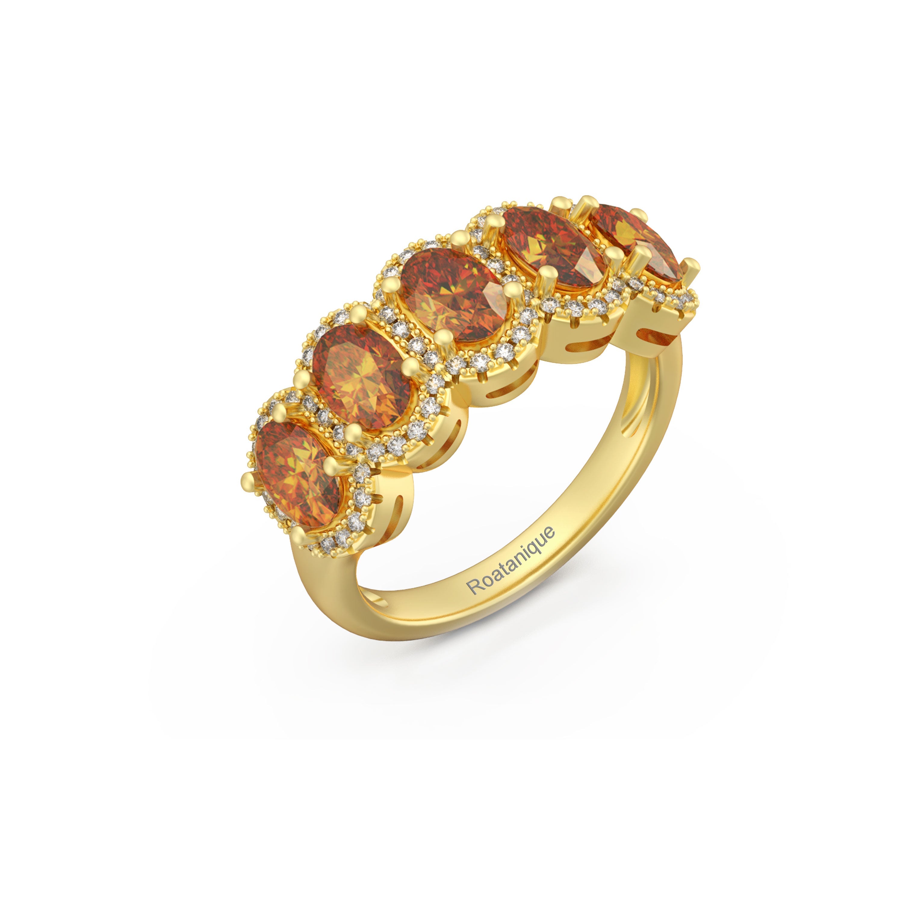 “Ovals R Us” Ring classically done in vibrant Roatanique