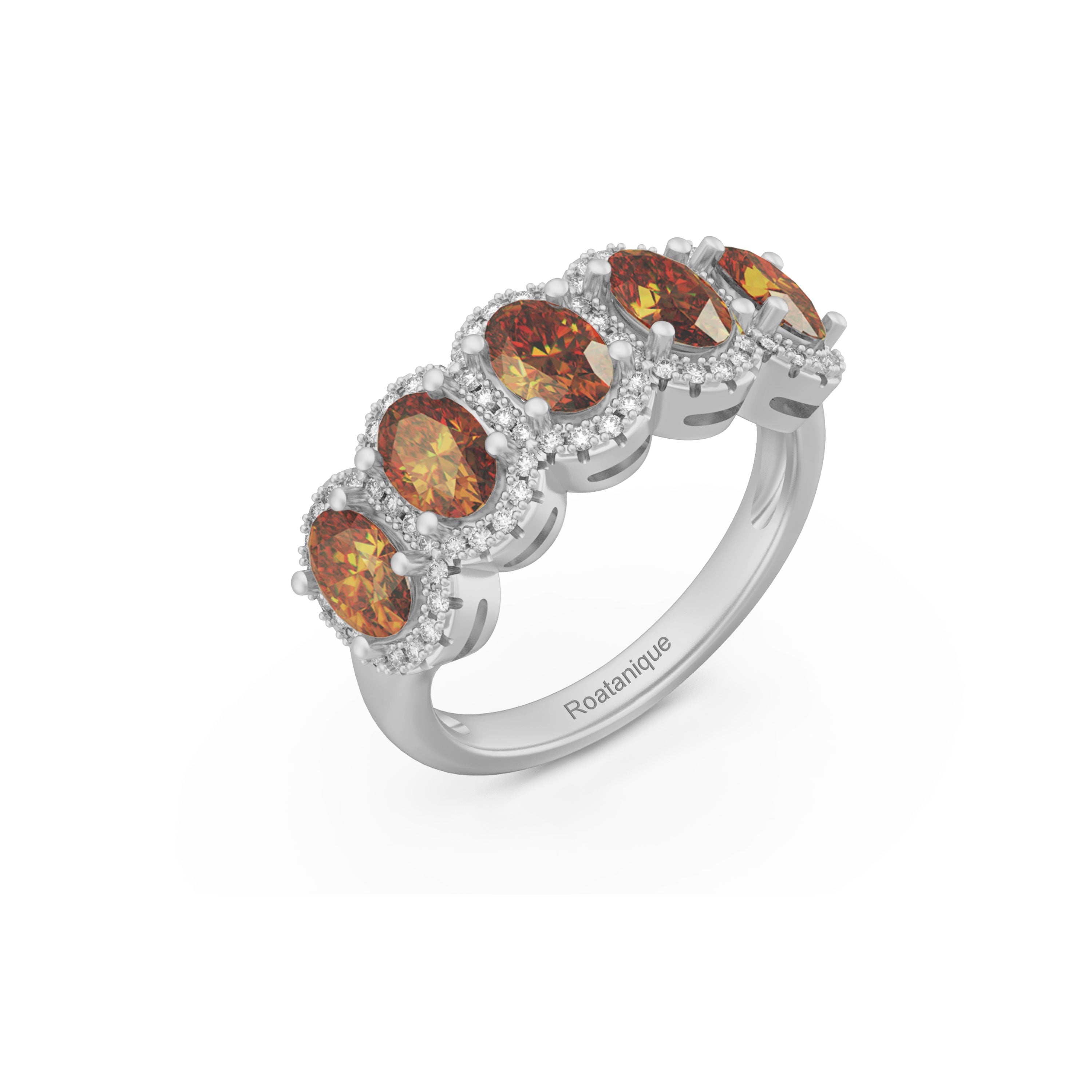 “Ovals R Us” Ring classically done in vibrant Roatanique