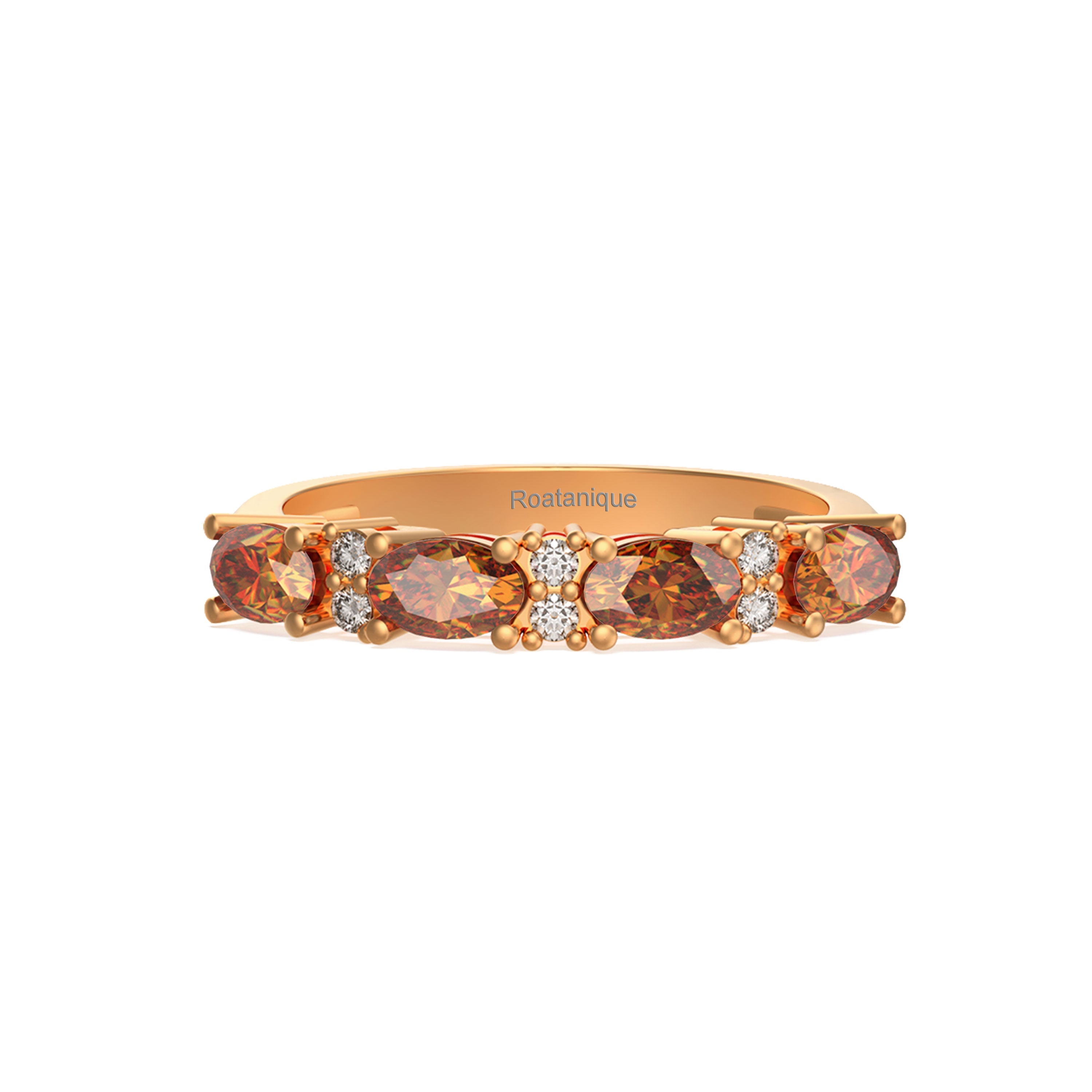 “Band of Fire” Ring with dashing Roatanique
