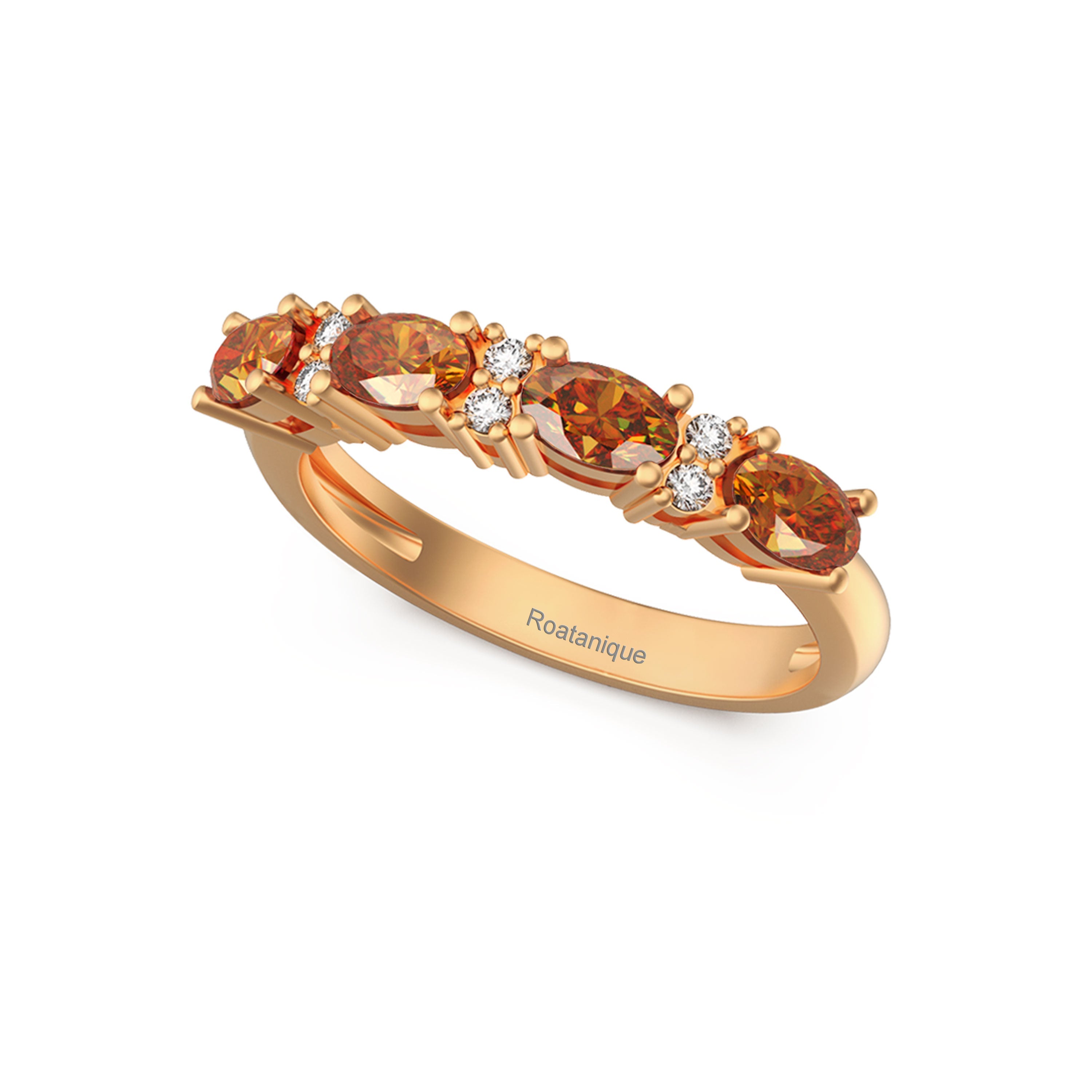 “Band of Fire” Ring with dashing Roatanique
