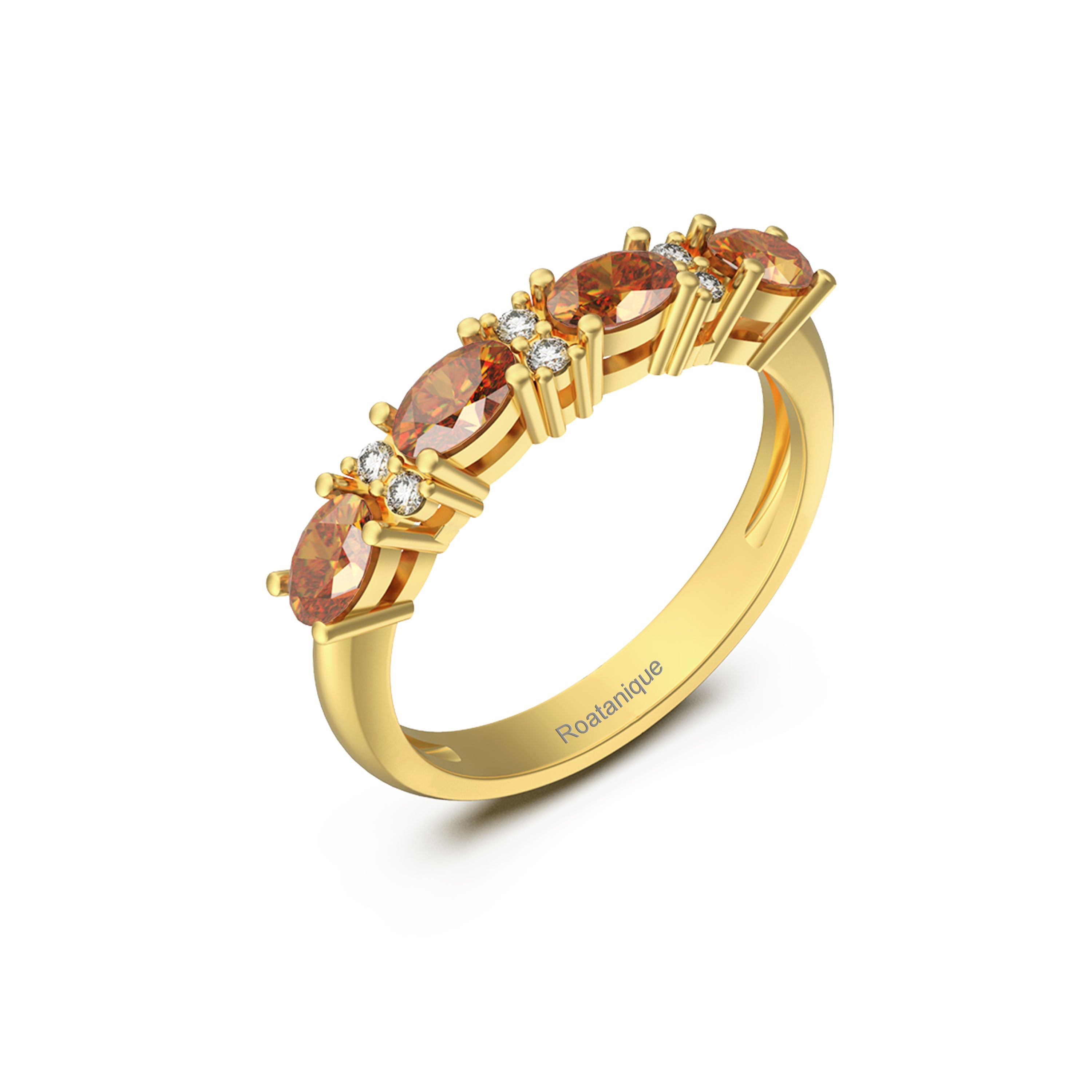 “Band of Fire” Ring with dashing Roatanique