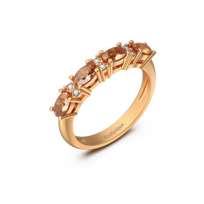 “Band of Fire” Ring with dashing Roatanique