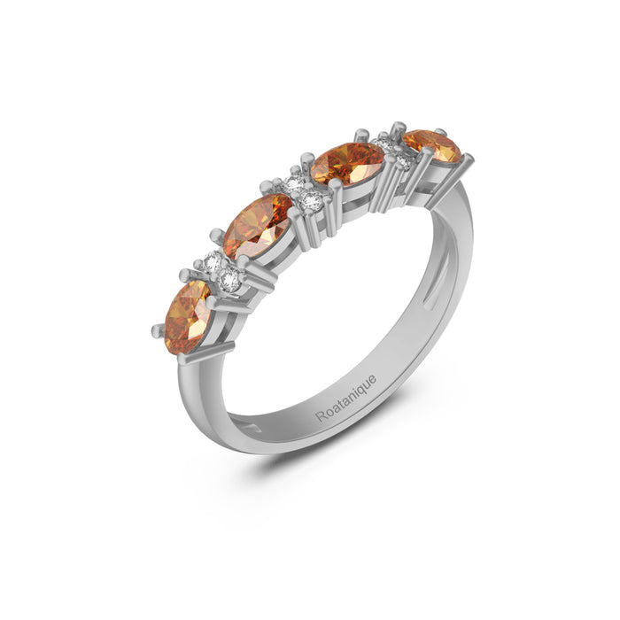 “Band of Fire” Ring with dashing Roatanique