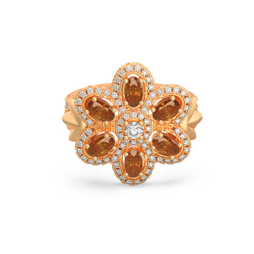 “Floral Galore” Ring elegantly complimented with Roatanique
