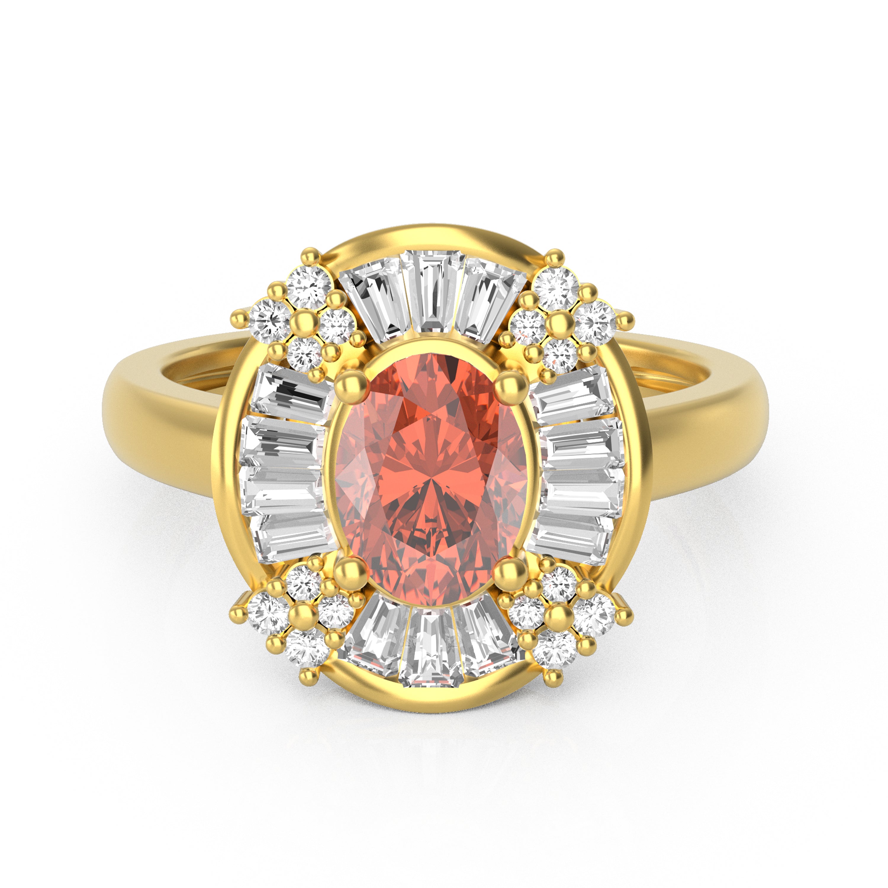 “Regal Elegance” Ring accented with 1.36ct Roatanique