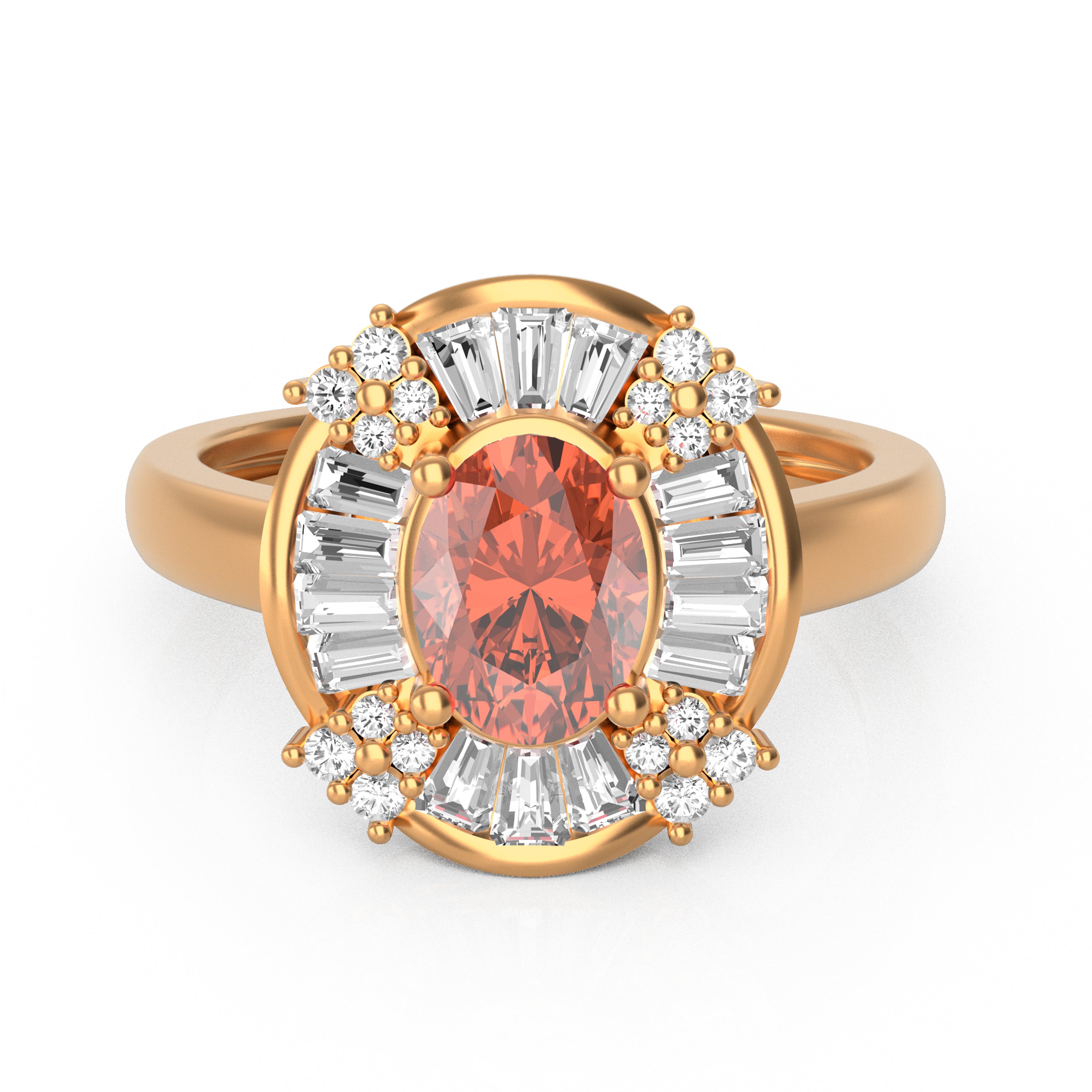 “Regal Elegance” Ring accented with 1.36ct Roatanique