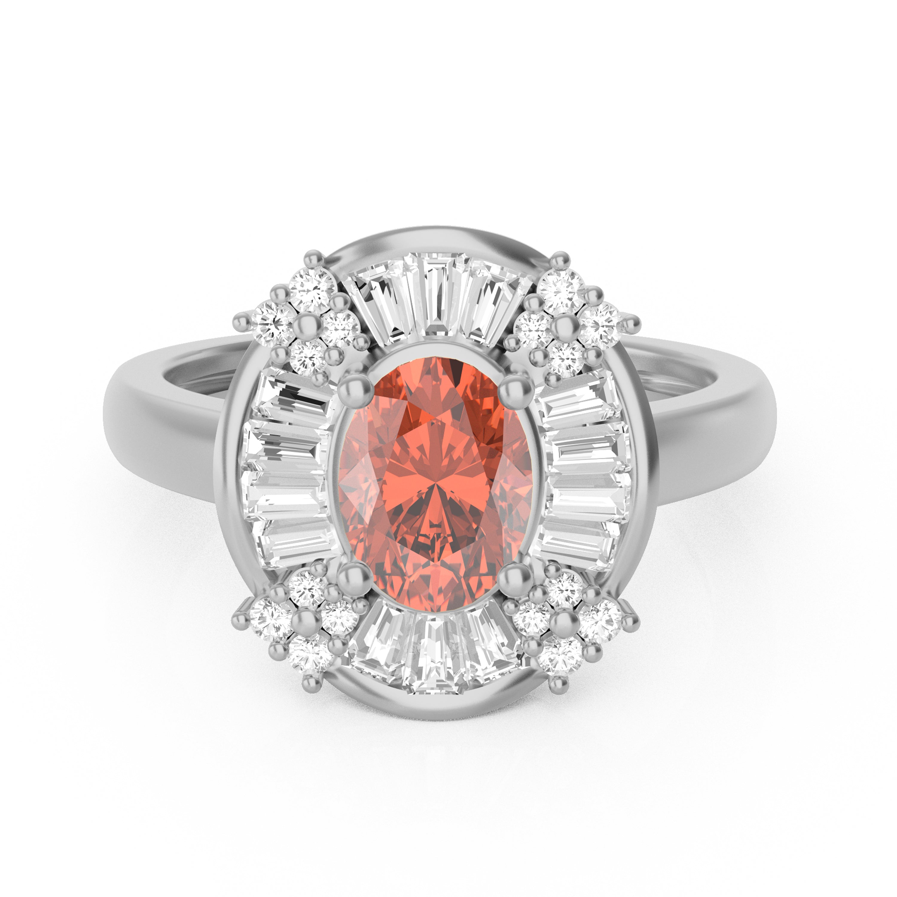 “Regal Elegance” Ring accented with 1.36ct Roatanique