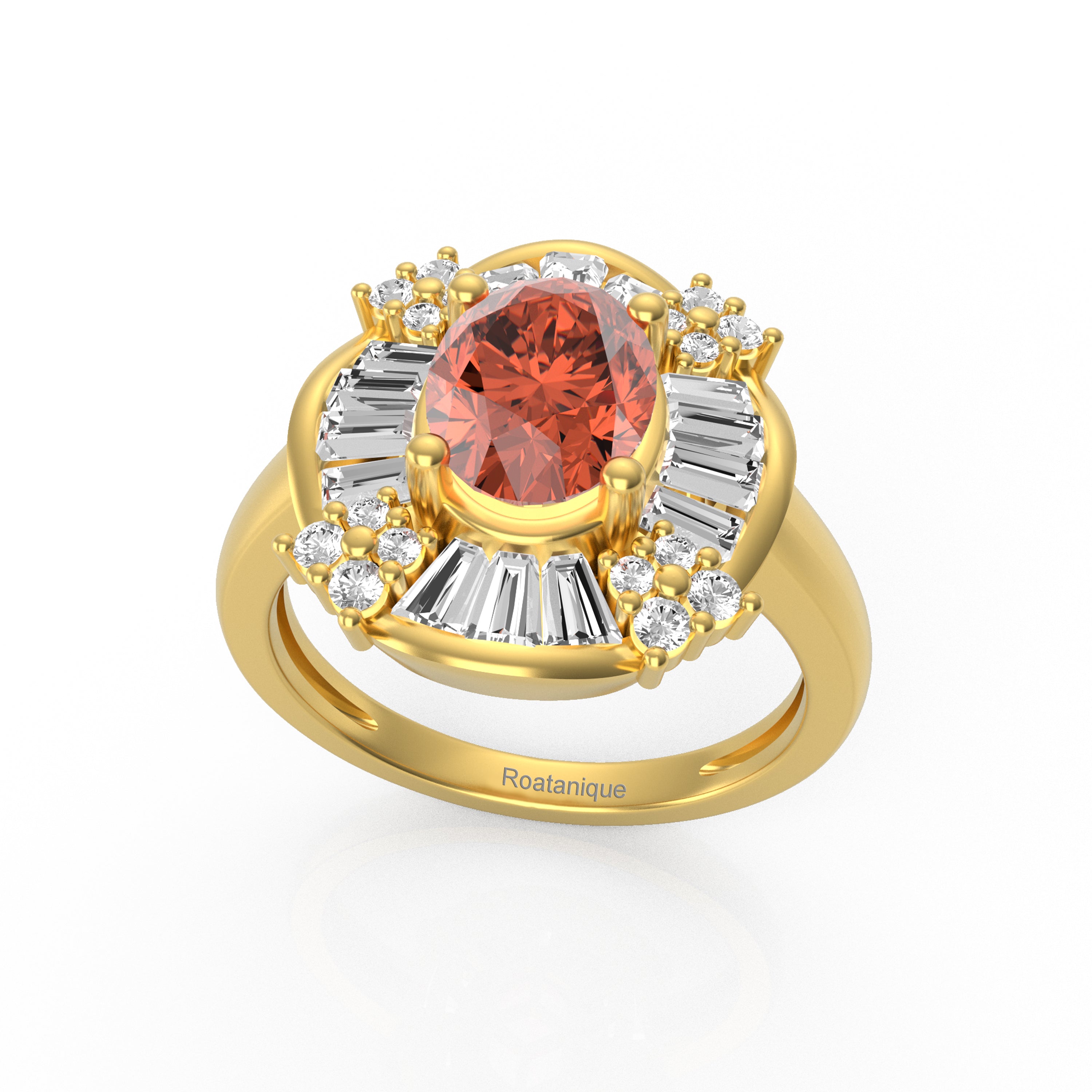 “Regal Elegance” Ring accented with 1.36ct Roatanique