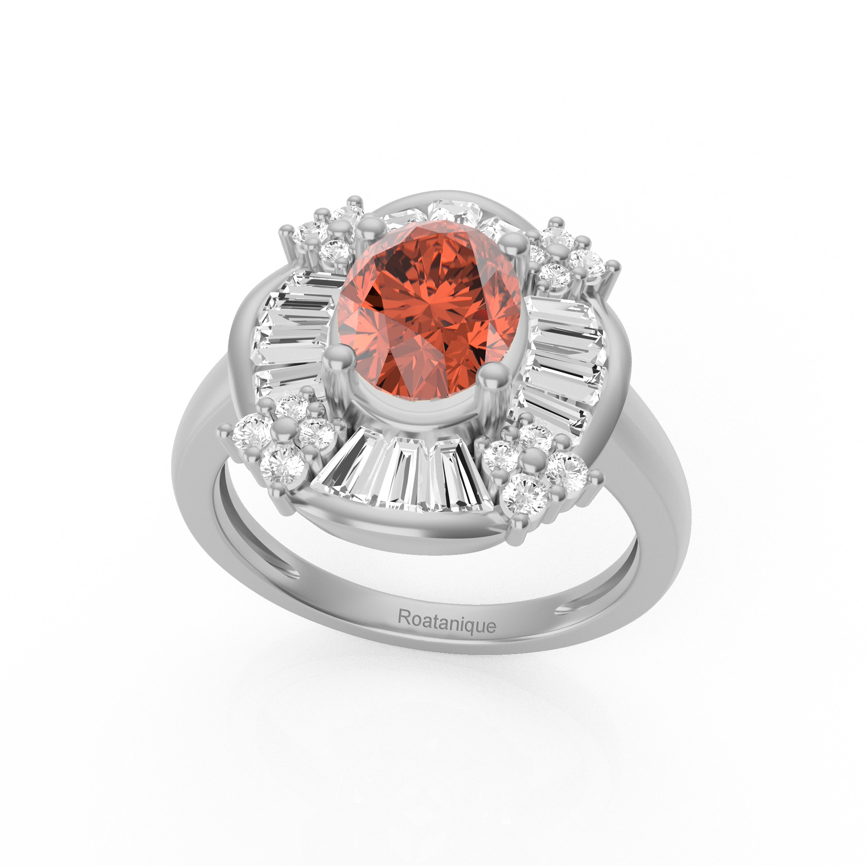 “Regal Elegance” Ring accented with 1.36ct Roatanique