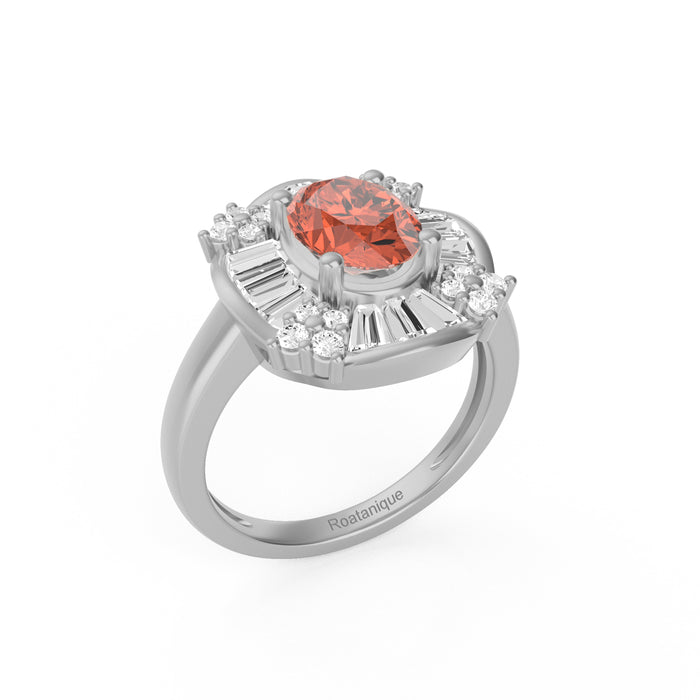 “Regal Elegance” Ring accented with 1.36ct Roatanique