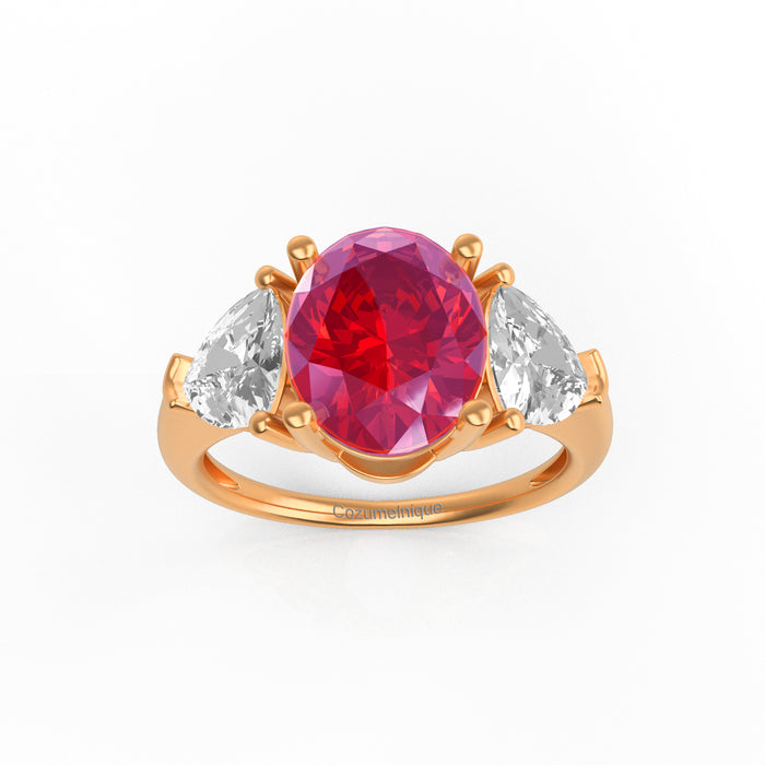 "Classic Bliss" Ring with 2.55ct Pink Rose