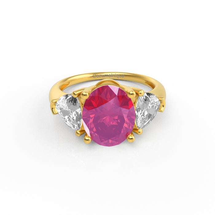 "Classic Bliss" Ring with 2.55ct Pink Rose