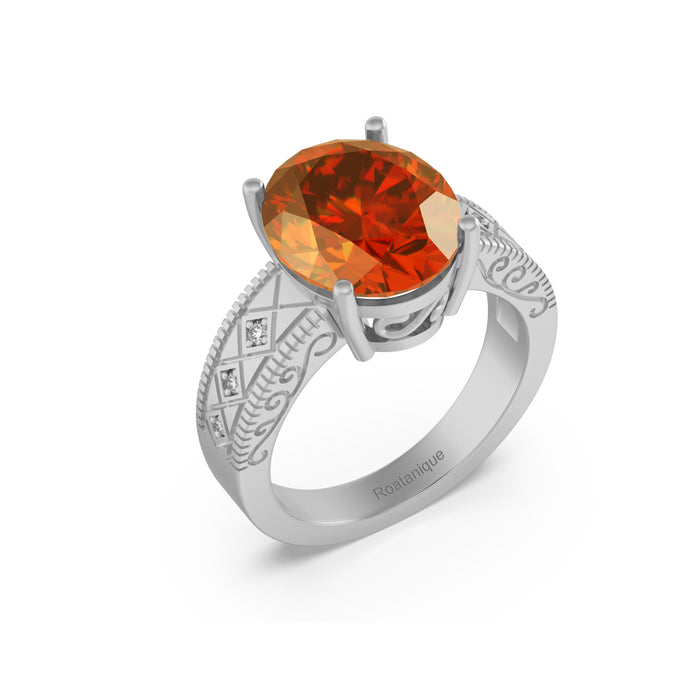 "Sunset of Shimmer” Ring with stunning 2.54ct Roatanique