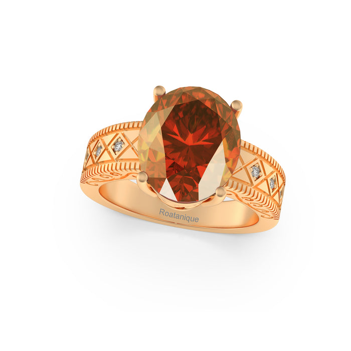 "Sunset of Shimmer” Ring with stunning 2.54ct Roatanique