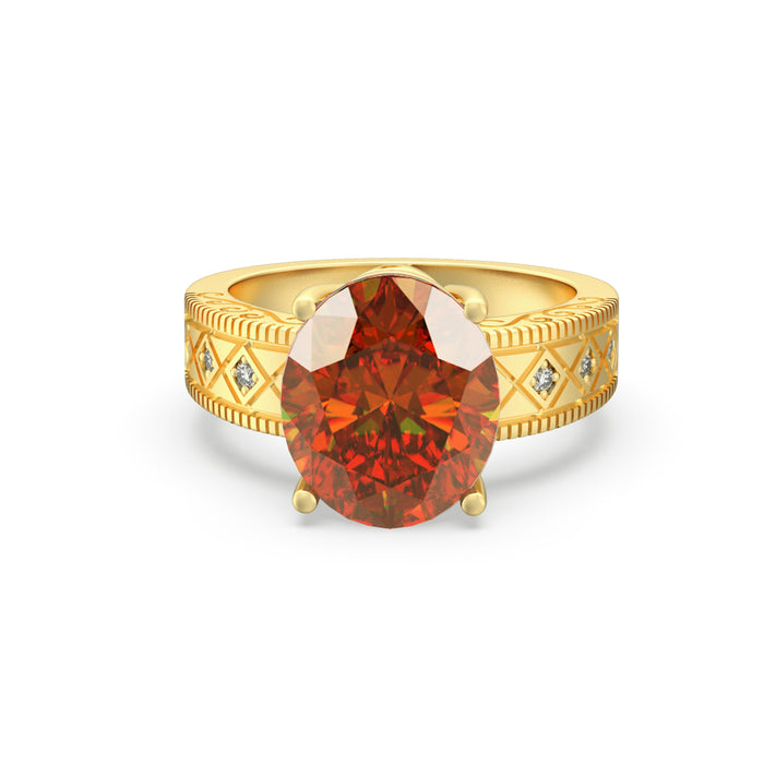 "Sunset of Shimmer” Ring with stunning 2.54ct Roatanique