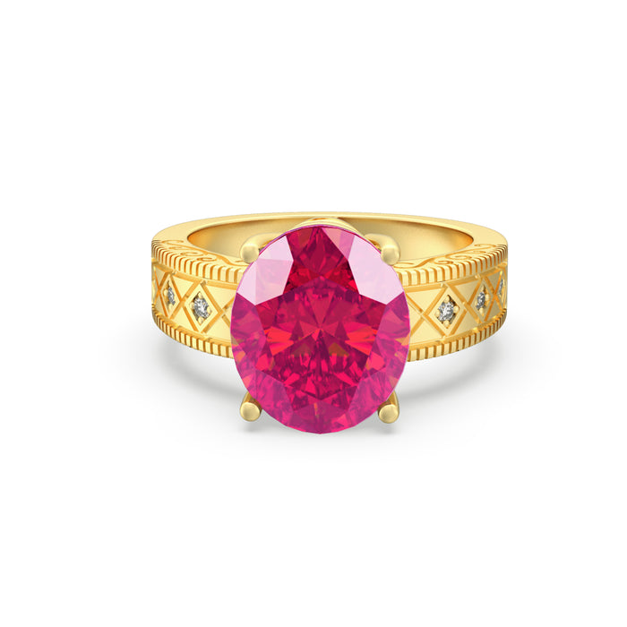 "Sunset of Shimmer” Ring with stunning 2.54ct Cozumelique
