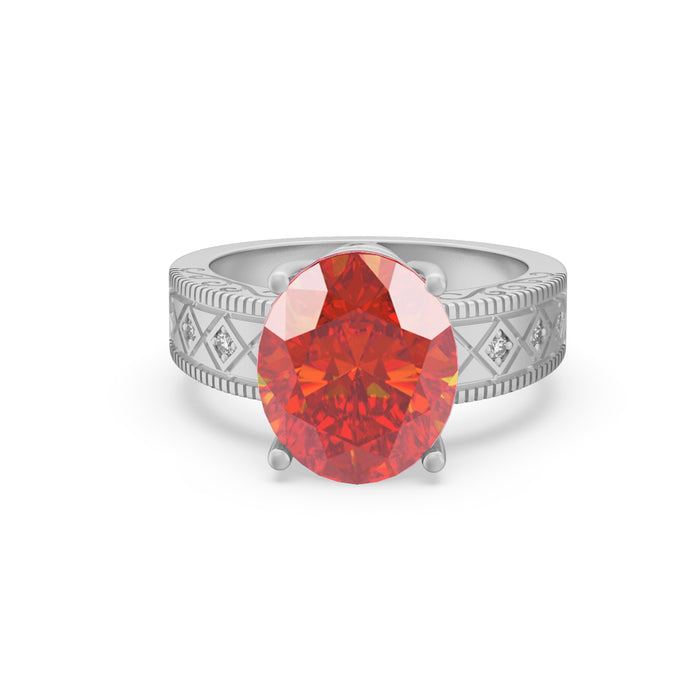 "Sunset of Shimmer” Ring with stunning 2.54ct Dominicanique
