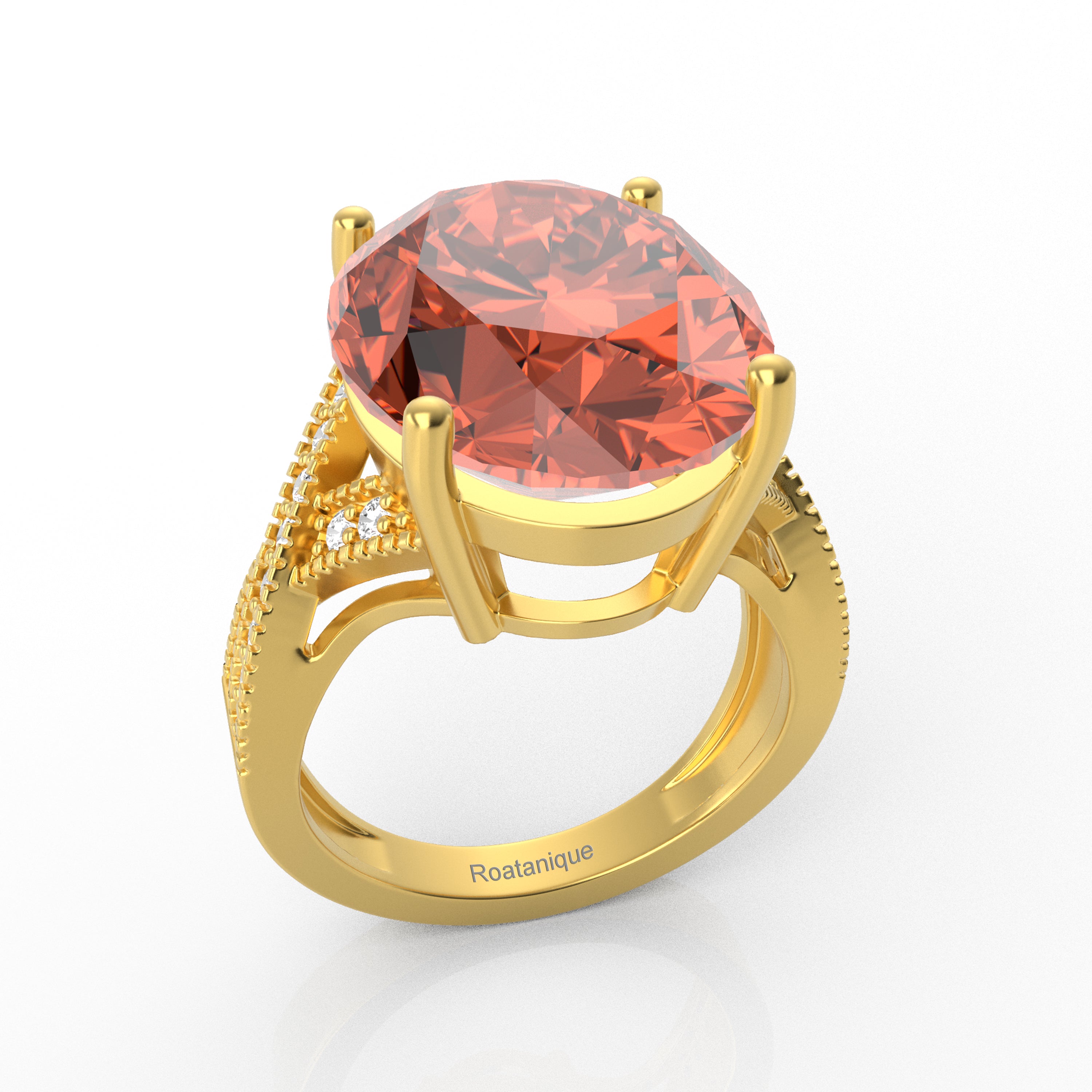 “Eye of Light” Ring accented with 9.35ct Roatanique
