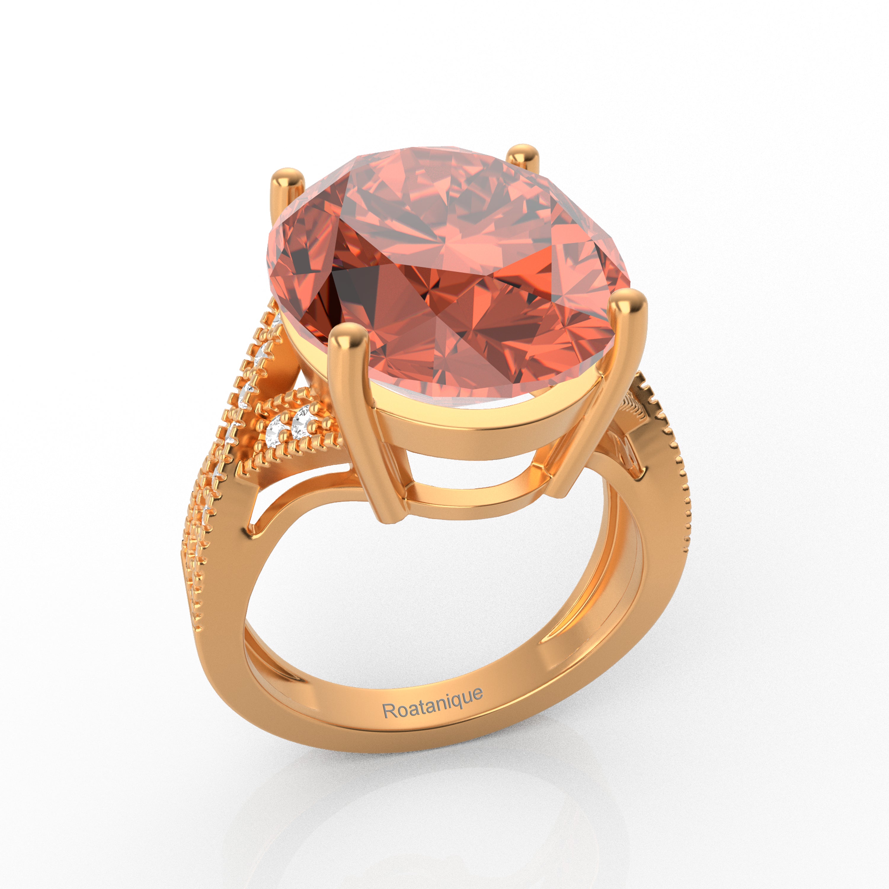 “Eye of Light” Ring accented with 9.35ct Roatanique