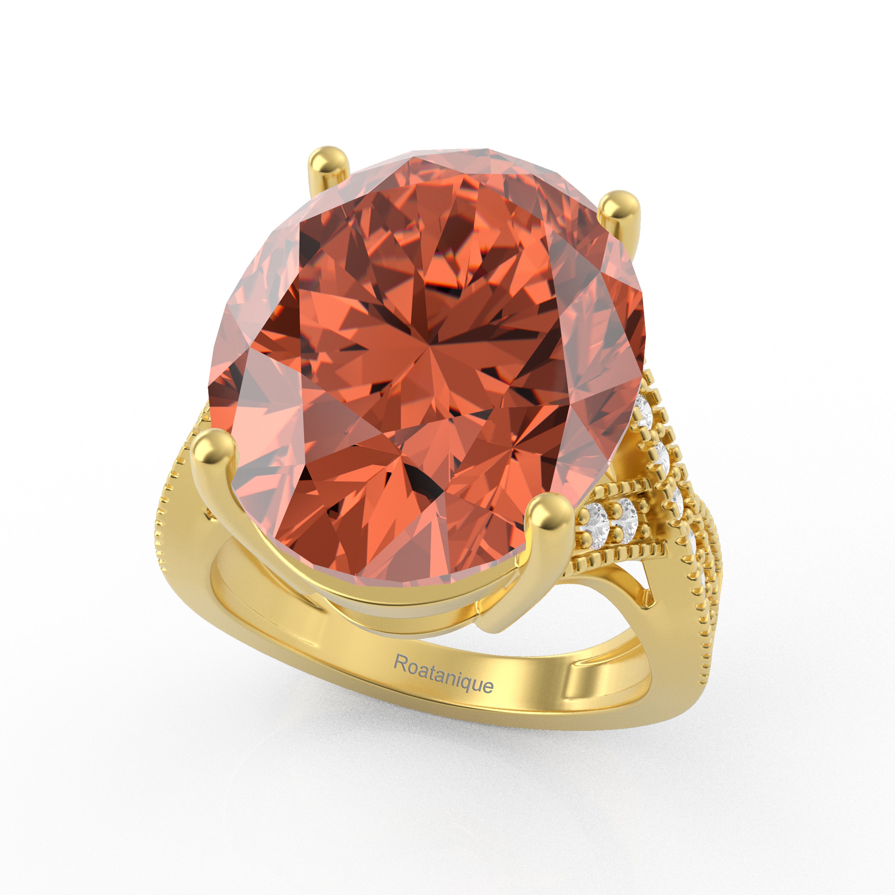 “Eye of Light” Ring accented with 9.35ct Roatanique