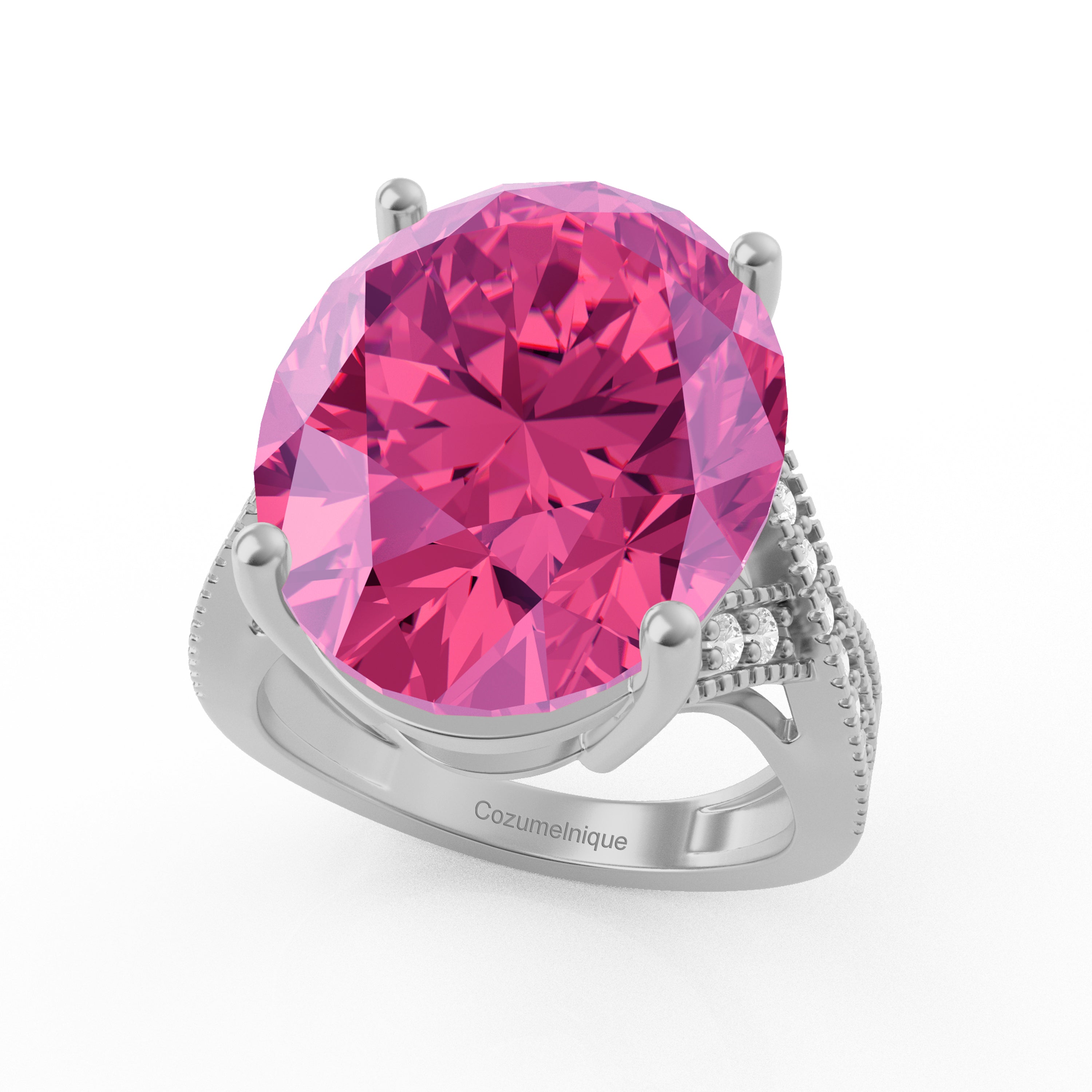 “Eye of Light” Ring accented with 9.35ct Cozumelique