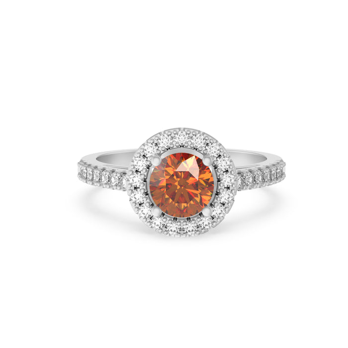 "Angel's Halo" Ring with 1.05ct Dominicanique