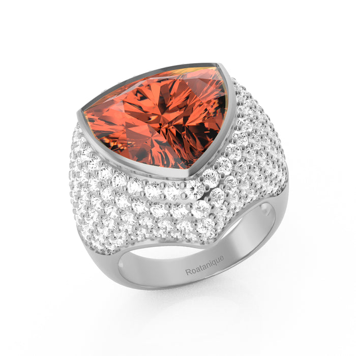 "Glamorous" Ring with 4.90ct Roatanique