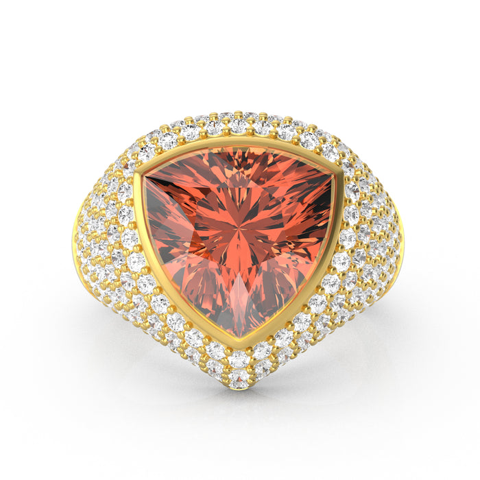 "Glamorous" Ring with 4.90ct Roatanique