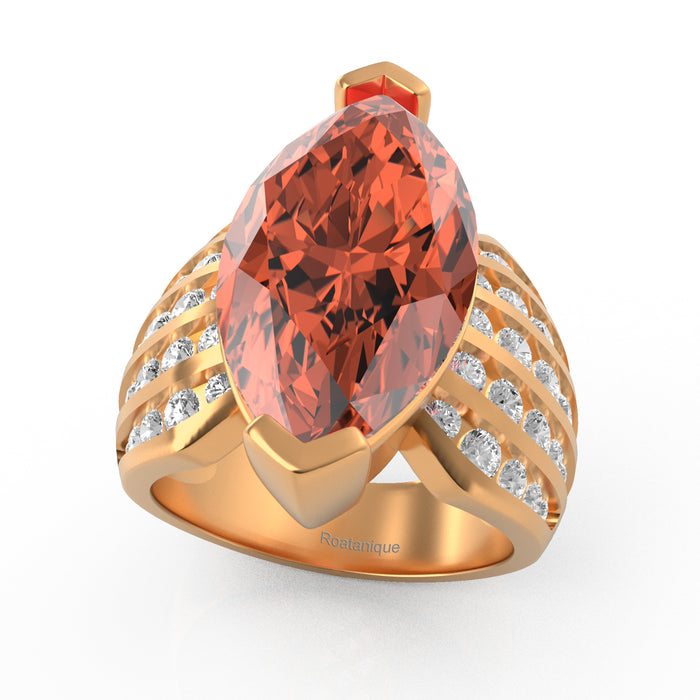 "Marquise Mama" Ring with 8.05ct Roatanique