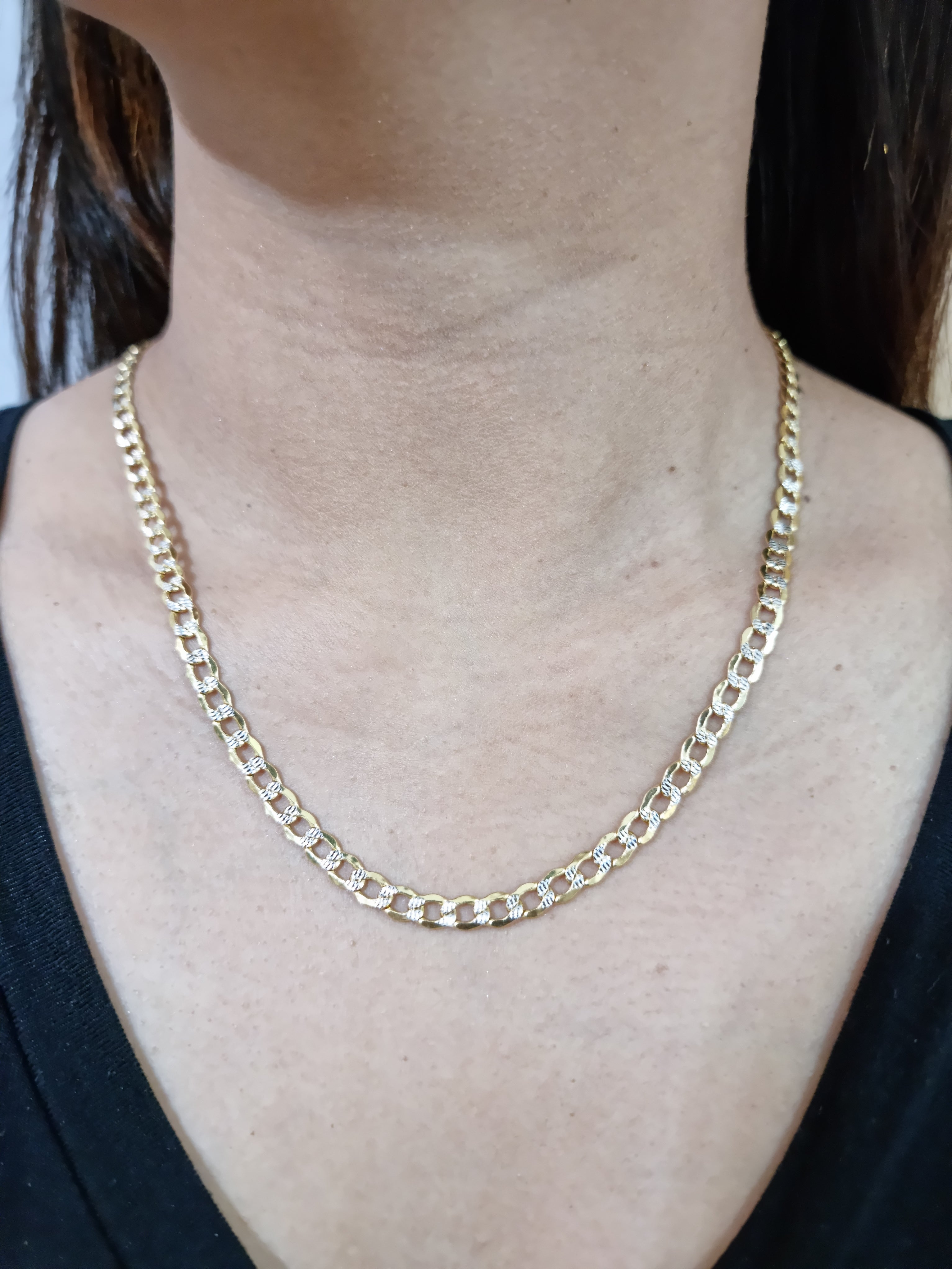 Women Cuban Link Diamond Cut Chain 14k 5MM - All lengths available