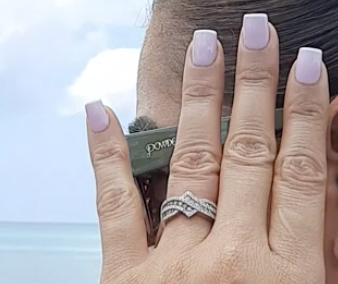 Choco and White Diamond Ring 1.10cttw 14kt Gold