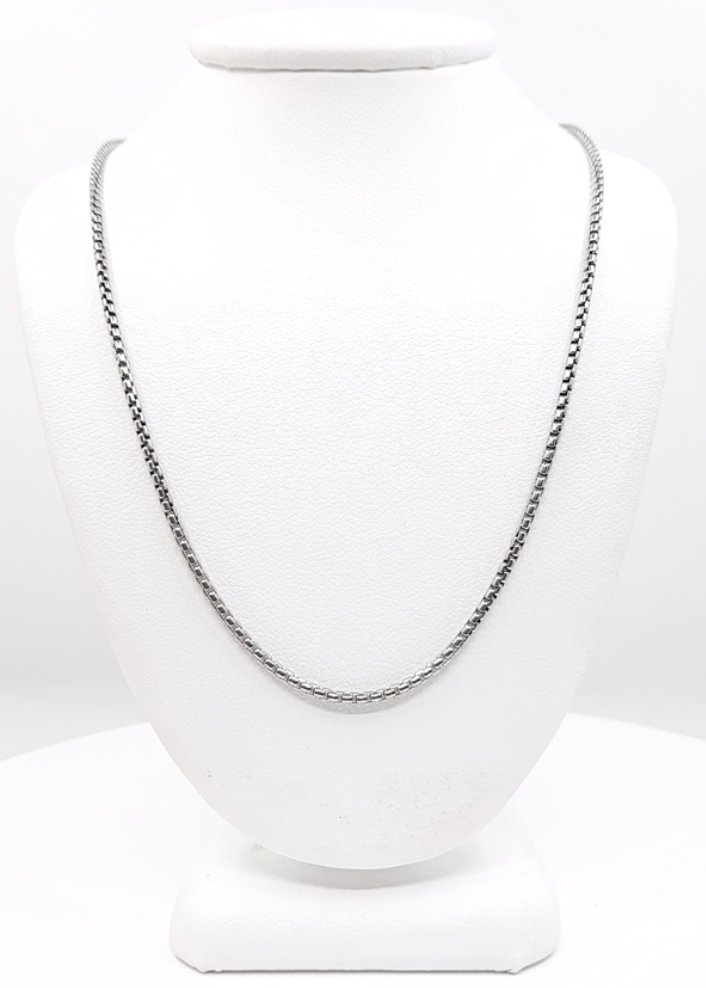 Diamond Marquise Necklace Silver 22