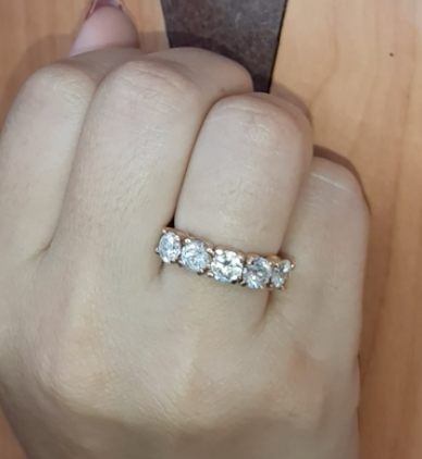 Diamond Band Women's 5-Stone 2.50ct tw with 14kt Gold