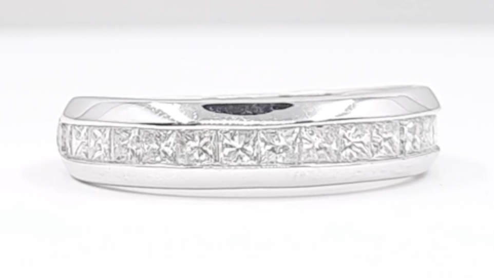 Diamond Band Fancy Princess Women's 1.00cttw 14kt Gold