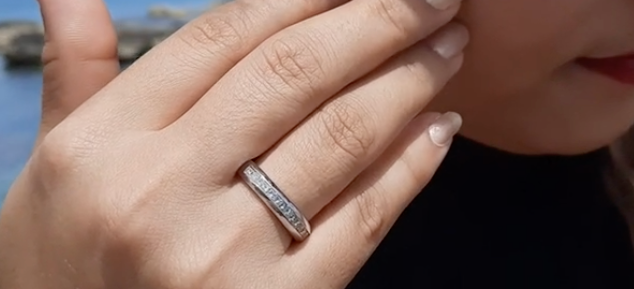 Diamond Band Fancy Princess Women's 1.00cttw 14kt Gold