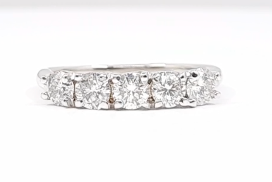 Diamond Band Women's 5-Stone 1.00cttw 14kt Gold