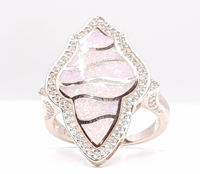 Mother of Pearl Set - Ring, Earring and Pendant in 925 Silver