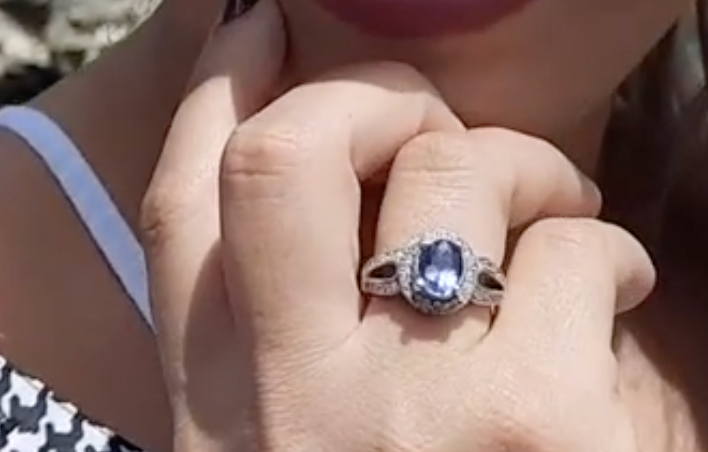 Tanzanite 1.71ct tw Ring with 0.50ct tw diamonds in 14kt Gold