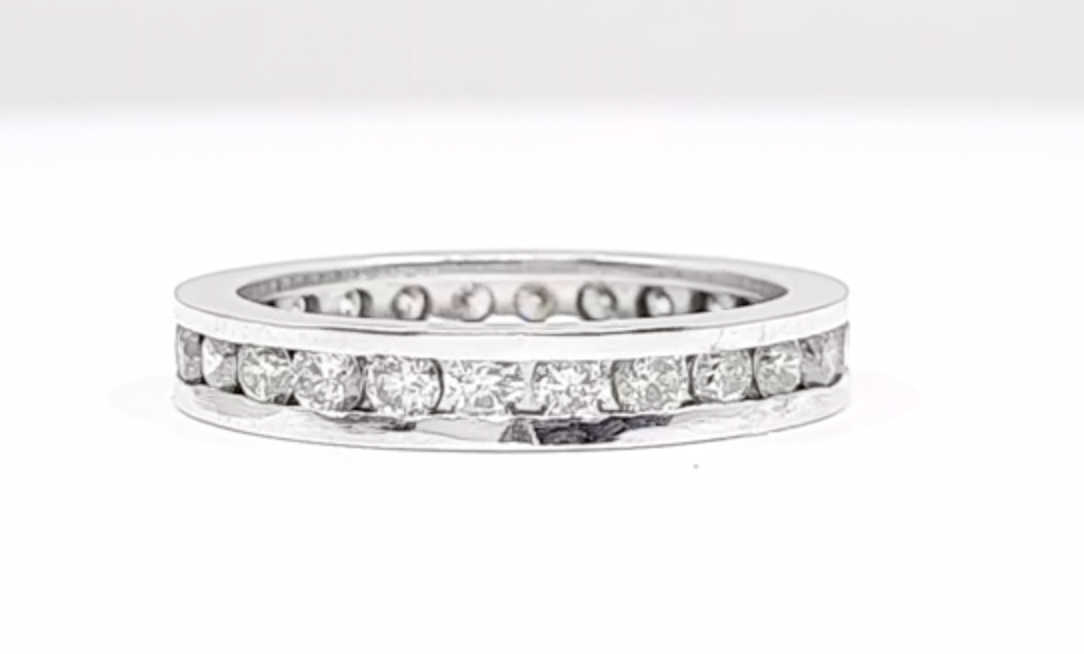 Diamond Channel Eternity Band Women's 1.00cttw 14kt Gold