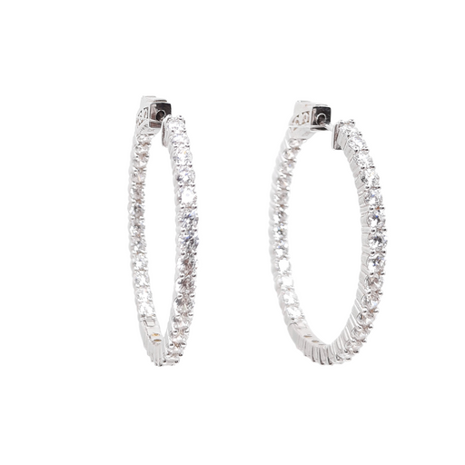 Sparkling Round Diamond Hoop set in 14k Gold(2.80ct TW)-1.4