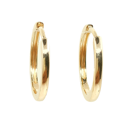 14k Gold Hoop 15MM(0.5inch) Solid Gold High Polish