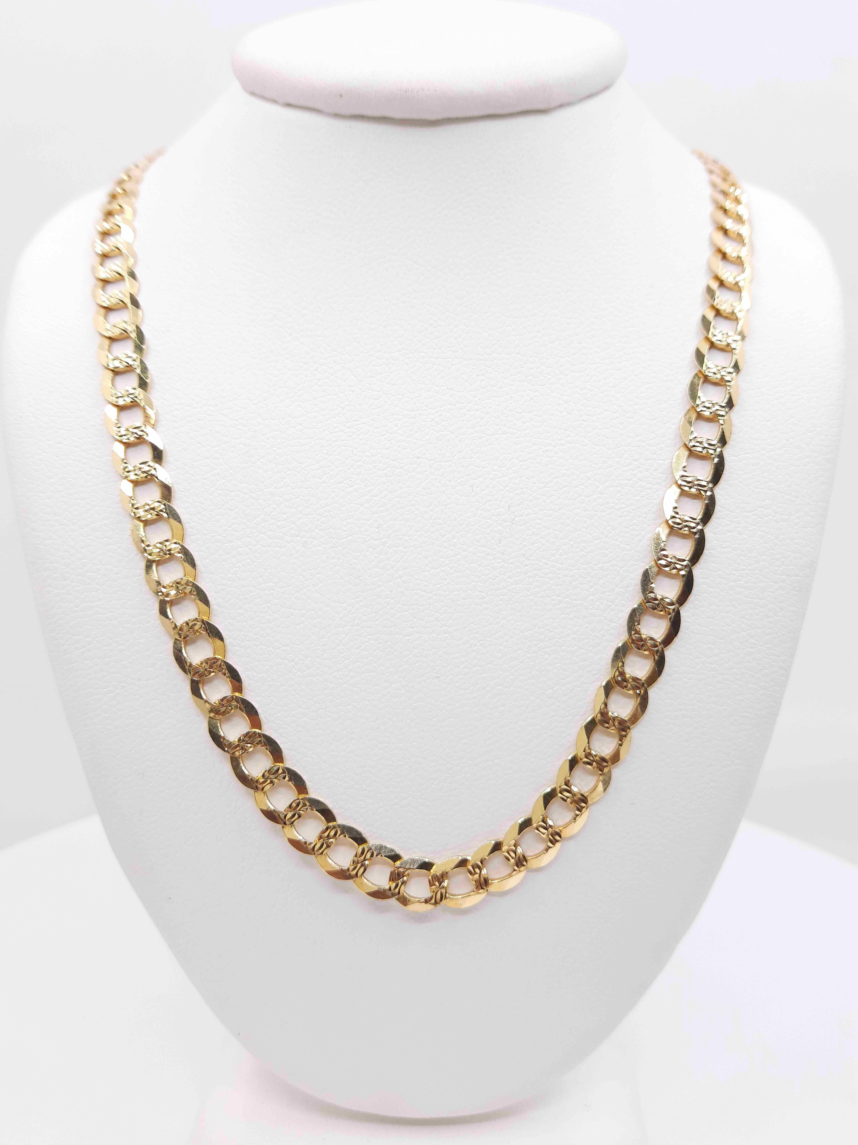 Cuban Link Diamond Cut Chain 14k 6MM - All lengths available — Diamond Marquise
