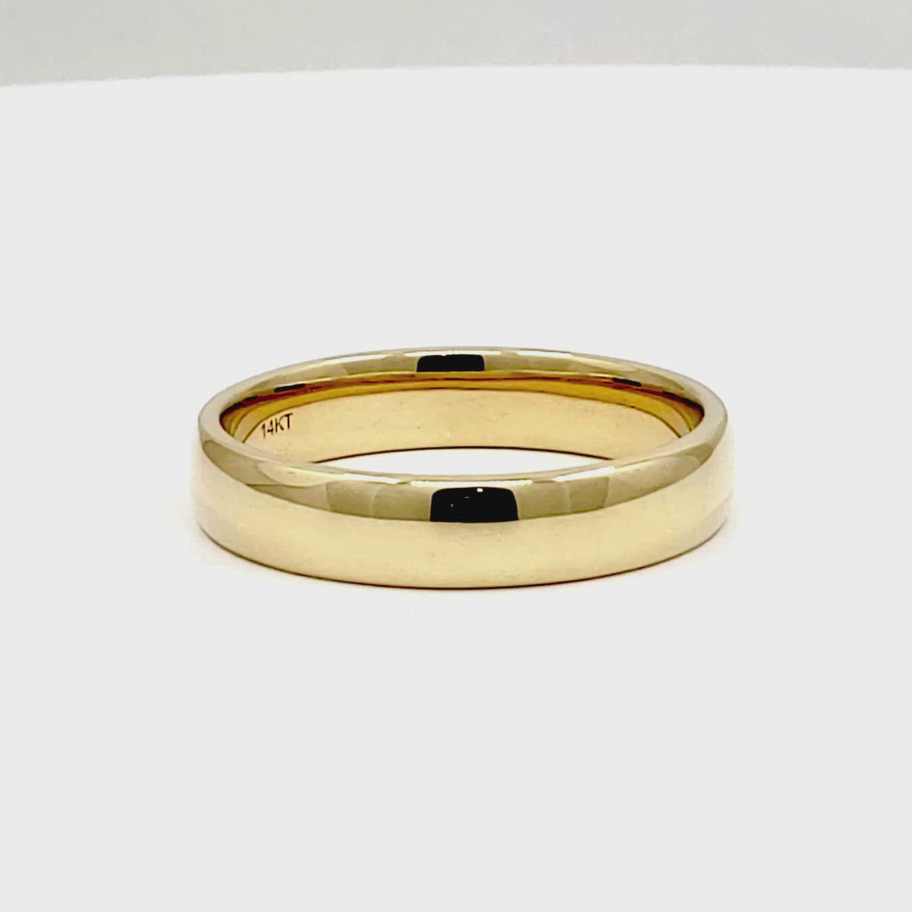 Wedding Band 14k Gold 4MM HighPolish