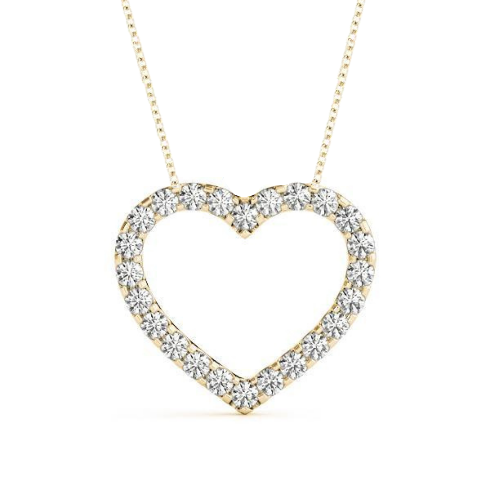 Diamond Heart Necklace 1.00 ct tw 14kt Gold