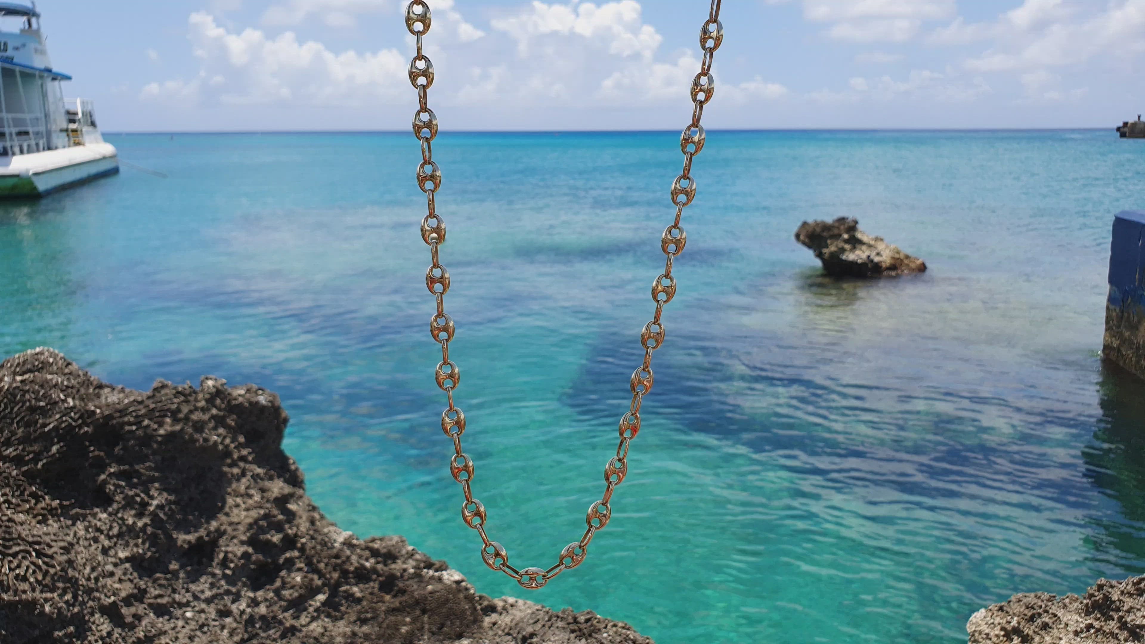 Puff Mariner Chain 14k 9MM - All lengths available