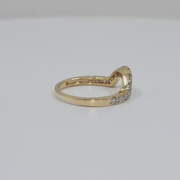 SeaFraa U-Band Diamond Ring 0.60 carats of diamonds 14kt Gold